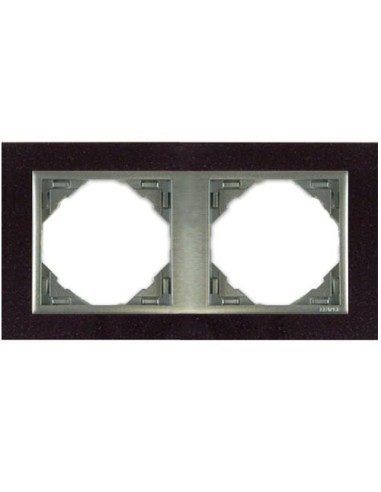 Marco doble mecanismos Efapel 90920 T GA granito aluminio