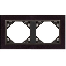 Marco doble mecanismos Efapel 90920 T GS granito gris