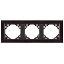 Marco triple mecanismos Efapel 90930 T GS granito gris