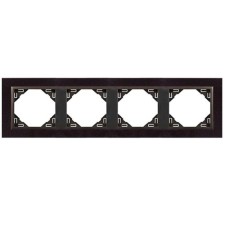 Marco cuádruple mecanismos Efapel 90940 T GS granito gris