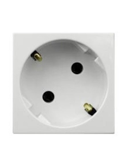 Base enchufe schuko Efapel 45132 SBR protección Quadro 45 blanco