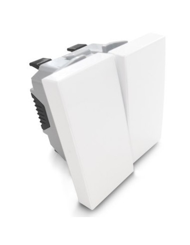 Doble Interruptor Efapel 45061 SBR Quadro 45 color blanco