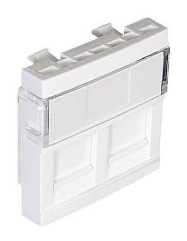 Tapa doble toma RJ45 Efapel 45971 SBR ancho Quadro 45 color blanco