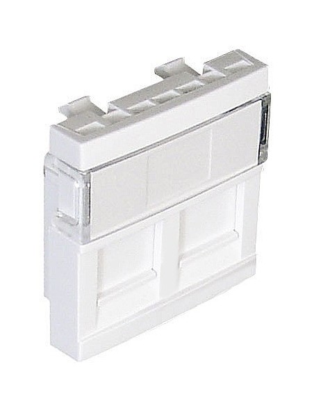 Tapa doble toma RJ45 Efapel 45971 SBR ancho Quadro 45 color blanco