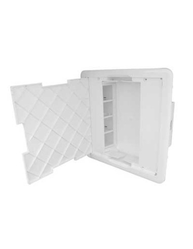 Puesto de trabajo eléctrico empotrable con puerta 2x8 módulos 83404 SBR EFAPEL