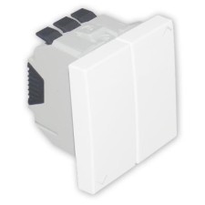 Doble Pulsador persianas Efapel 45281 S BR Quadro 45 color blanco