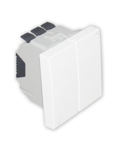 Doble Pulsador persianas Efapel 45281 S BR Quadro 45 color blanco