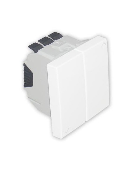 Doble Pulsador persianas Efapel 45281 S BR Quadro 45 color blanco