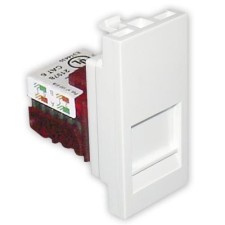 Tapa con conector RJ45 Efapel 45978 S BR Quadro 45 color blanco