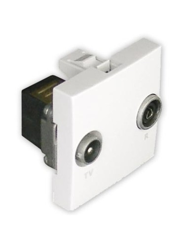 Toma antena R-TV final Efapel 45554 S BR Quadro 45 color blanco