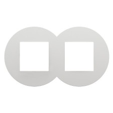 Marco doble SV Efapel 43920 T BR Quadro 45 color blanco