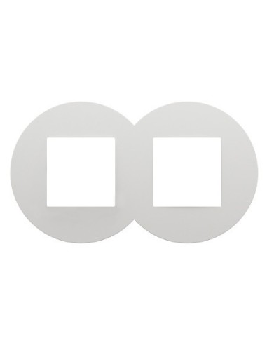 Marco doble SV Efapel 43920 T BR Quadro 45 color blanco