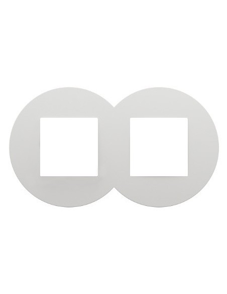 Marco doble SV Efapel 43920 T BR Quadro 45 color blanco