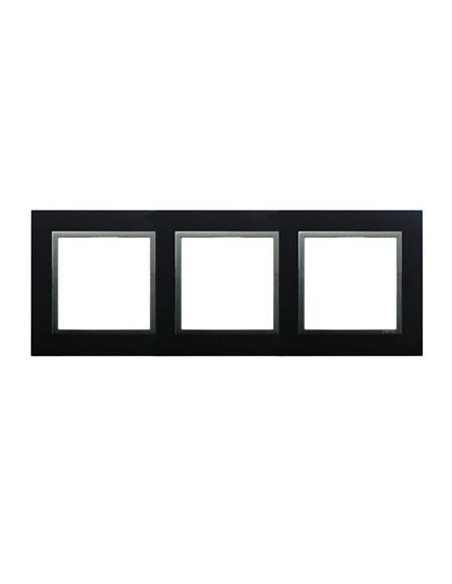 Marco triple Efapel 90930 t ps animato negro y gris