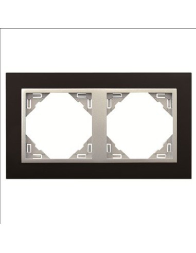 Marco 2 elementos Efapel 90920 t pa animato negro aluminio