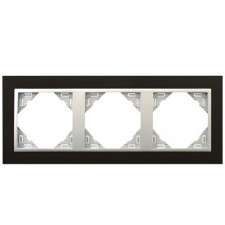 Marco 3 elementos Efapel 90930 t pa animato negro aluminio