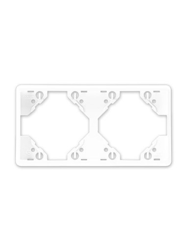 Marco 2 elementos horizontal Efapel 50921 T BR Apolo 5000 blanco
