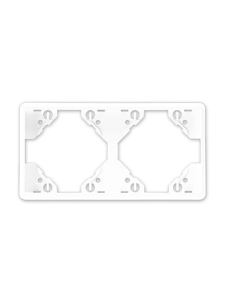 Marco 2 elementos horizontal Efapel 50921 T BR Apolo 5000 blanco