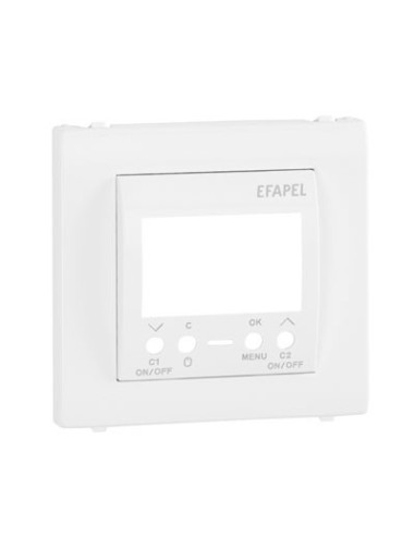 Tapa blanca para interruptor horario digital 2 circuitos Efapel 50744 T BR Apolo 5000