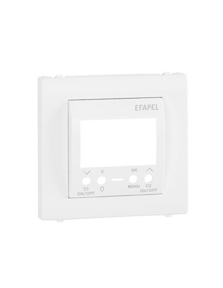 Tapa blanca para interruptor horario digital 2 circuitos Efapel 50744 T BR Apolo 5000
