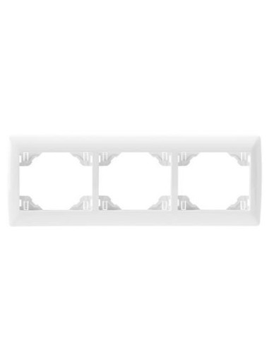 Marco de 3 elementos Efapel Sirius 70 color blanco 70931 T BR