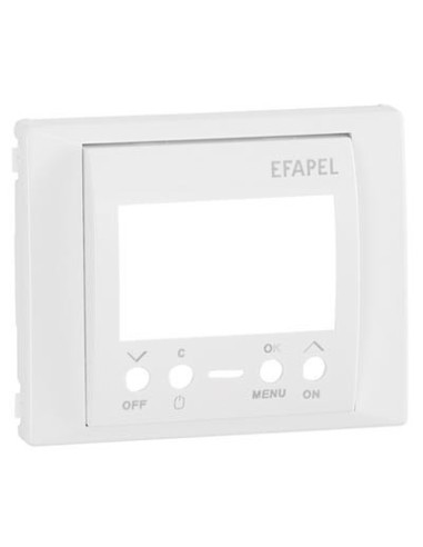 Tapa interruptor horario digital 1 circuito Efapel Sirius 70 blanco 70743 T BR