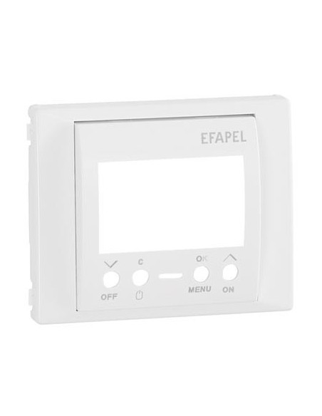 Tapa interruptor horario digital 1 circuito Efapel Sirius 70 blanco 70743 T BR