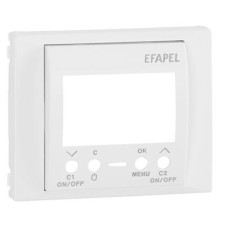 Tapa interruptor horario digital 2 circuitos Efapel Sirius 70 blanco 70744 T BR