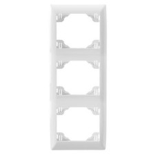Marco embellecedor triple vertical Efapel Sirius 70 blanco 70932 T BR