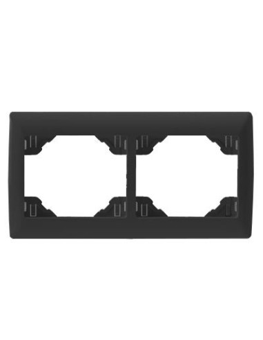 Marco embellecedor doble Efapel 70921 T AT Sirius 70 antracita