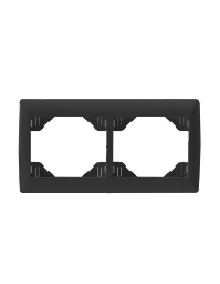 Marco embellecedor doble Efapel 70921 T AT Sirius 70 antracita