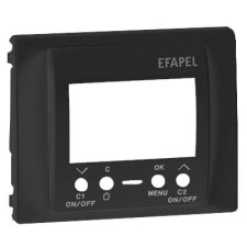 Tapa interruptor horario digital de 2 circuitos Efapel antracita 70744 T AT Sirius 70