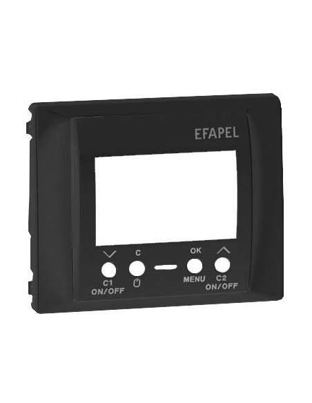 Tapa interruptor horario digital de 2 circuitos Efapel antracita 70744 T AT Sirius 70