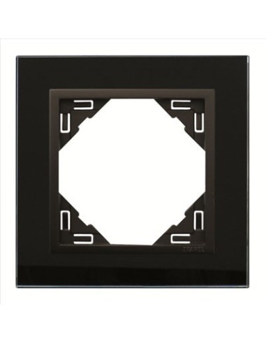 Marco 1 elemento Efapel 90910 T EP cristal negro