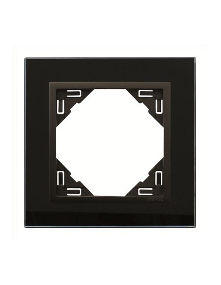 Marco 1 elemento Efapel 90910 T EP cristal negro