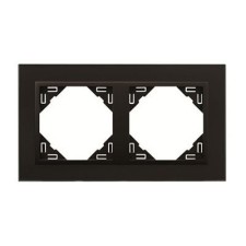 Marco 2 elementos Efapel 90920 T EP cristal negro