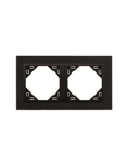 Marco 2 elementos Efapel 90920 T EP cristal negro