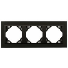 Marco 3 elementos Efapel 90930 T EP cristal negro