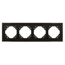 Marco 4 elementos Efapel 90940 T EP cristal negro