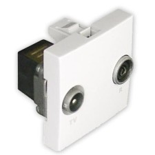 Toma antena R-TV intermedia Efapel 45564 S BR Quadro 45 color blanco