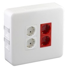 Puesto de trabajo eléctrico superficie 83410 CBR EFAPEL 2 RJ 4 Schukos