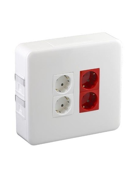 Puesto de trabajo eléctrico superficie 83410 CBR EFAPEL 2 RJ 4 Schukos