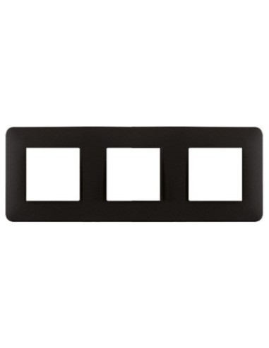 Marco 3 elementos negro mate Efapel Latina 42930 T PM