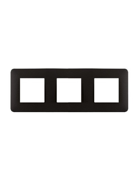 Marco 3 elementos negro mate Efapel Latina 42930 T PM