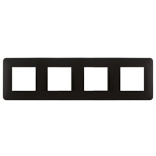 Marco 4 elementos negro mate Efapel Latina 42940 T PM