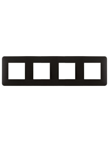 Marco 4 elementos negro mate Efapel Latina 42940 T PM