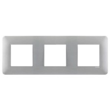 Marco 3 módulos aluminio Efapel Latina 42930 T AL