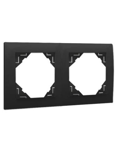 Marco 2 elementos Negro Mate Efapel 90920t pm Logus 90