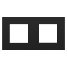 Marco doble Efapel 45920 T PM Quadro 45 negro mate