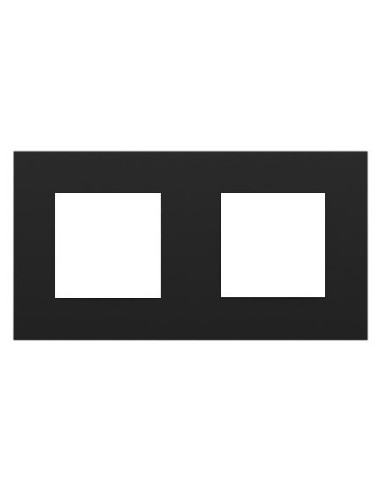 Marco doble Efapel 45920 T PM Quadro 45 negro mate
